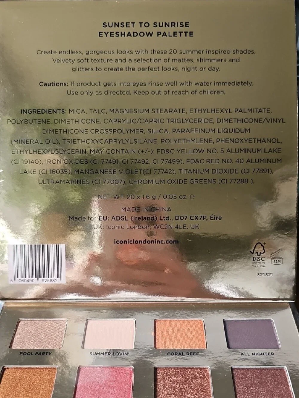 New ICONIC London Sunset To Sunrise Eyeshadow Palette - Multi-Color Summer Glow